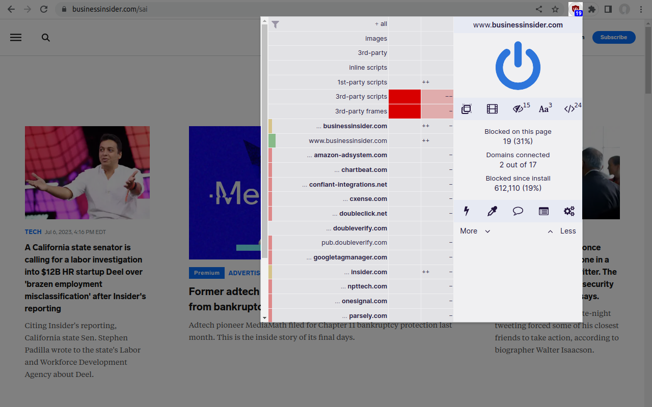 uBlock Origin的项目媒体 3（屏幕截图）