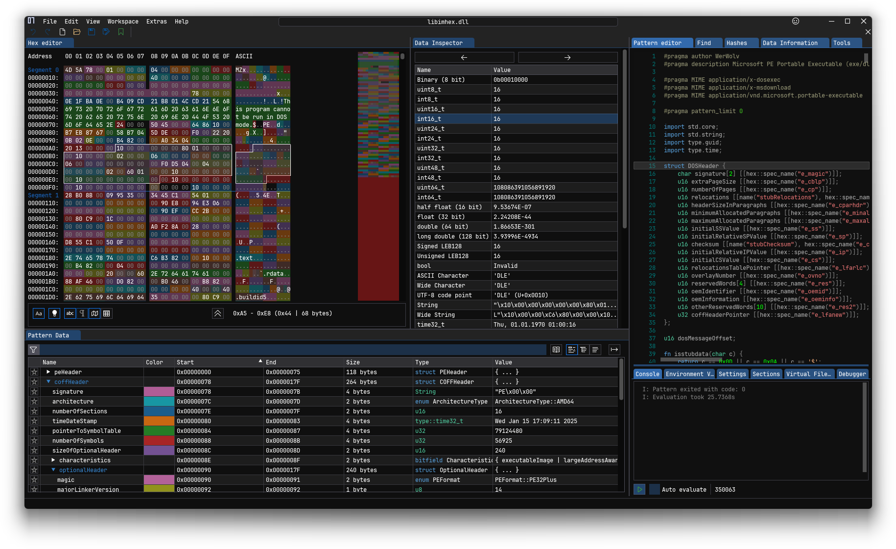 十六进制编辑视图