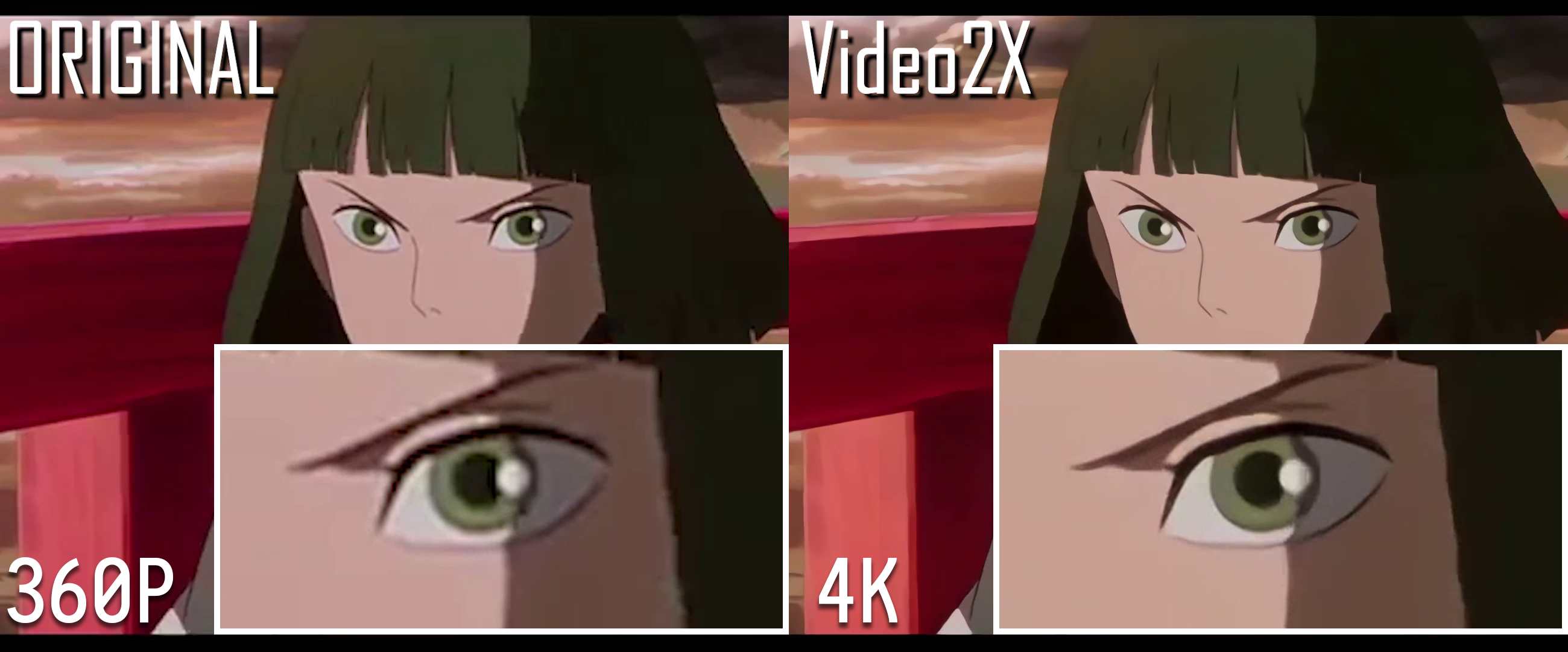 《千与千寻》360P→4K增强效果